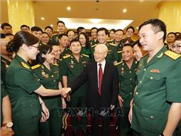Tổng Bí thư Nguyễn Phú Trọng gặp mặt đại biểu ưu tú thanh niên quân đội